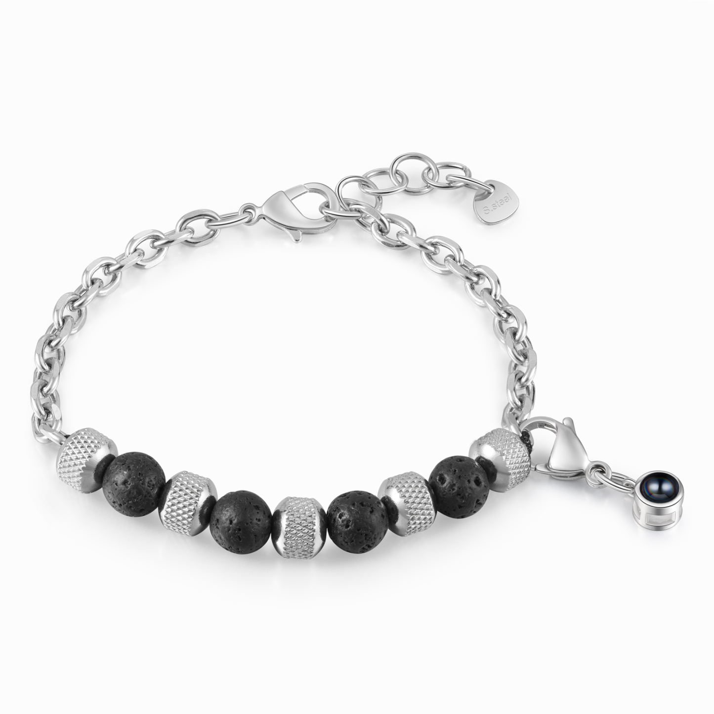 Bracelet Perles Projection de Pierres Photo Personnalisée