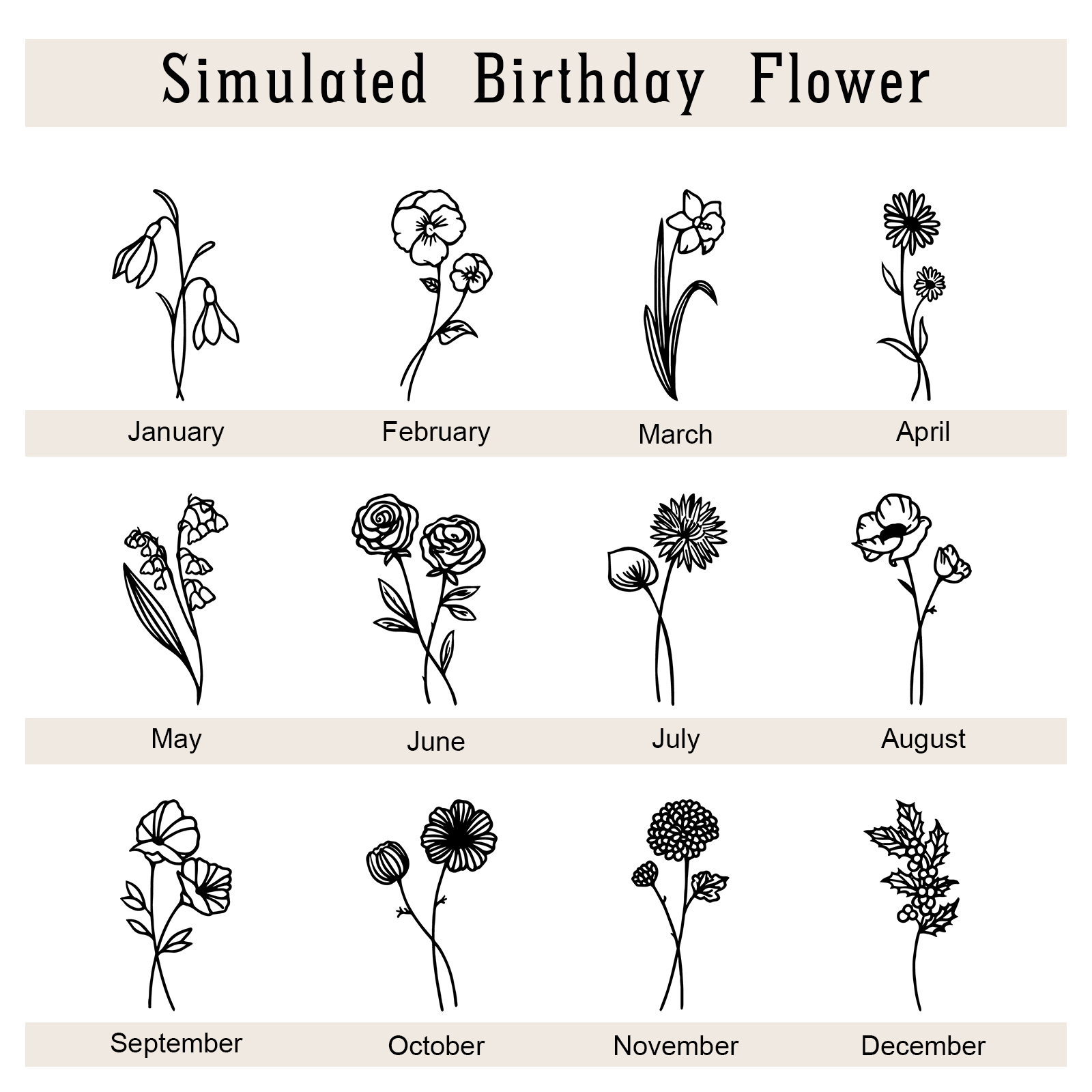 Portefeuille Femme Prénom et Texte Personnalisés avec Fleurs de naissance Porte-Monnaie Carte