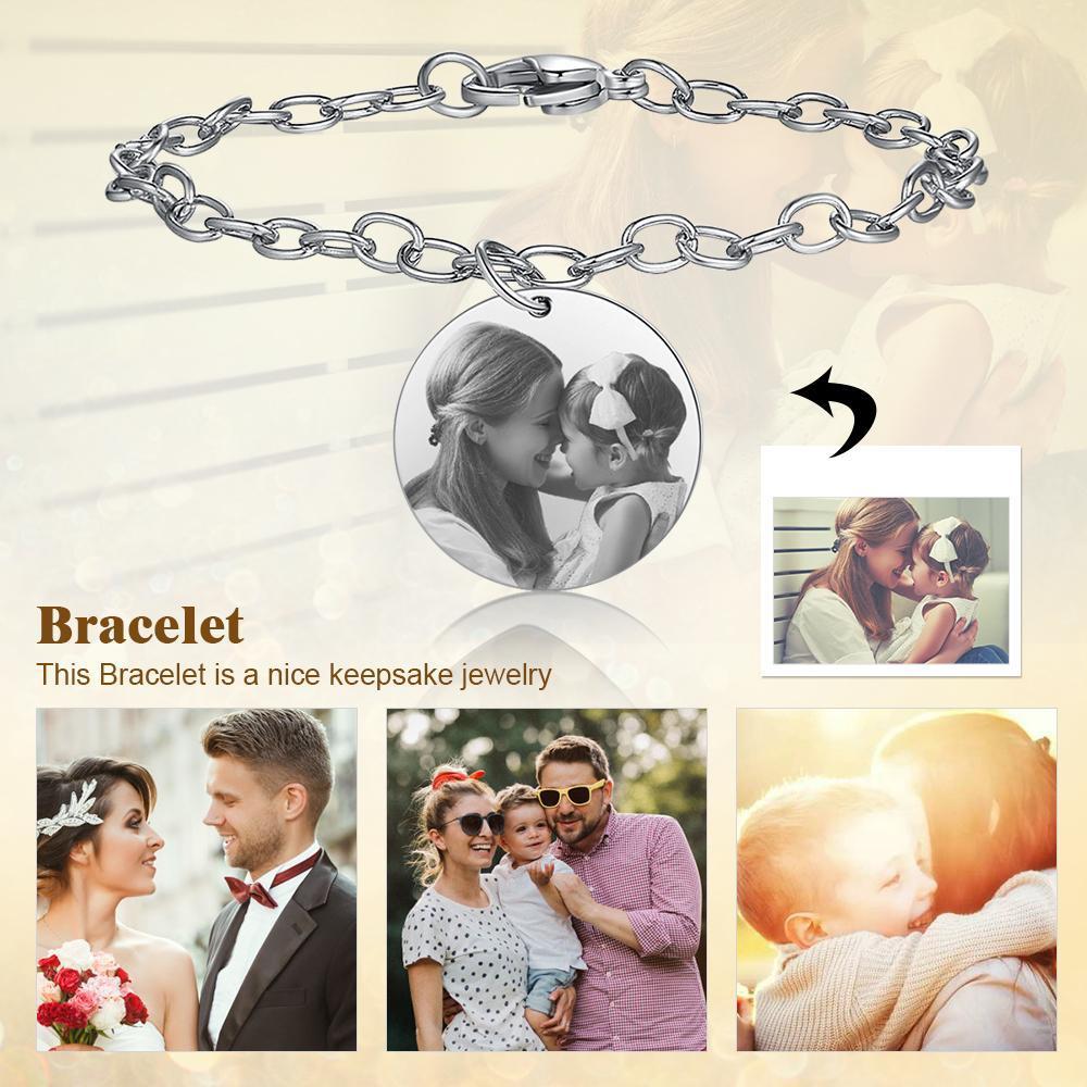 Bracelet Photo Personnalisé En Acier Inoxydable