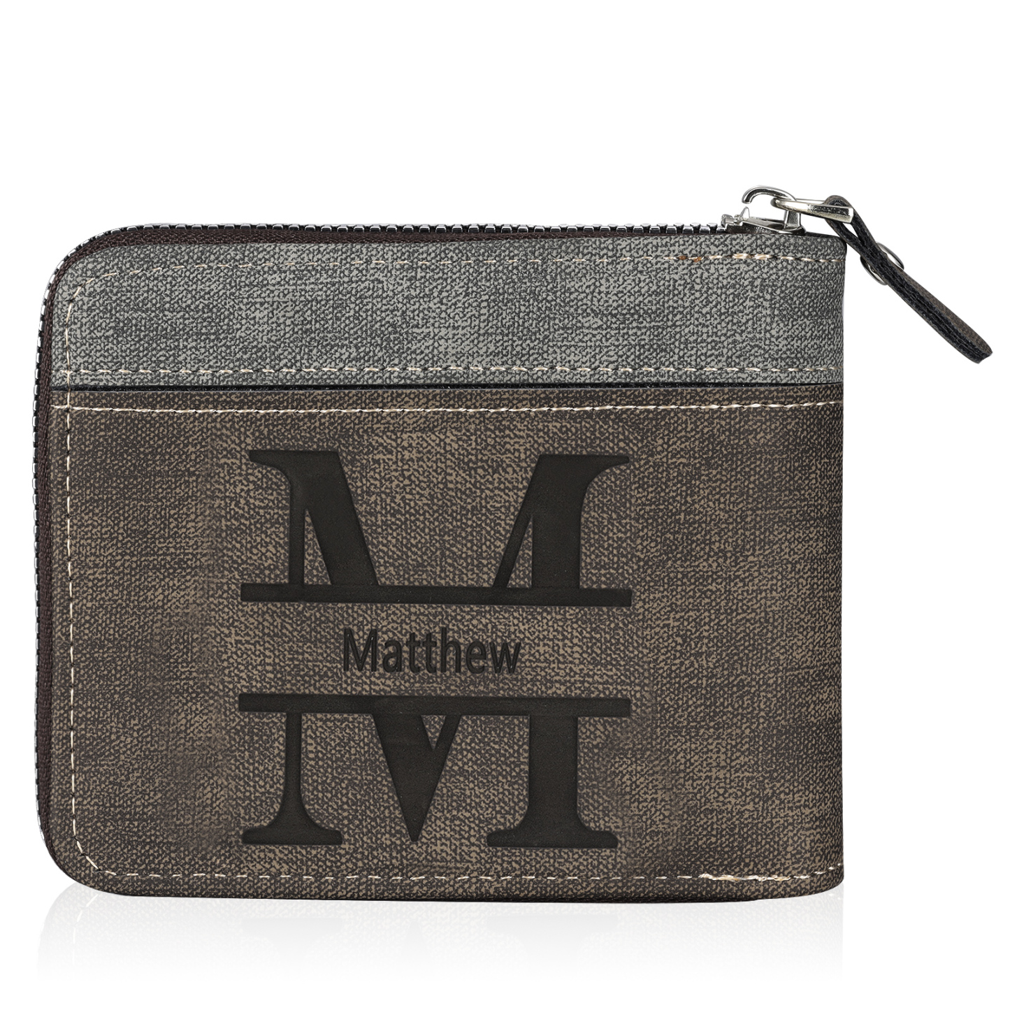 Portefeuille Classique 1 Prénom et Lettre Personnalisés avec Photo Porte-Monnaie Carte