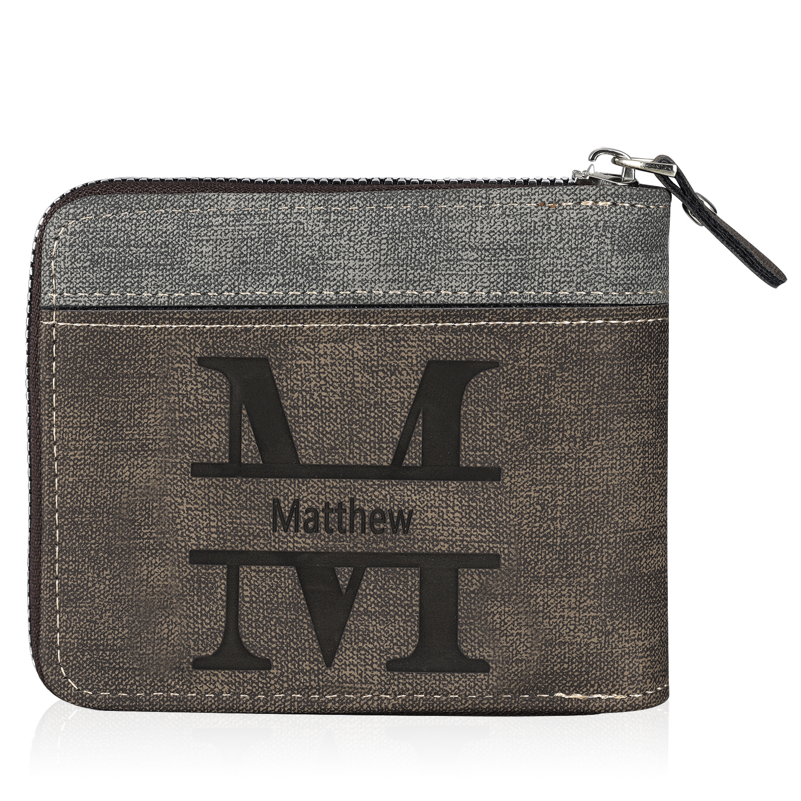 Portefeuille Classique 1 Prénom et Lettre Personnalisés avec Photo Porte-Monnaie Carte