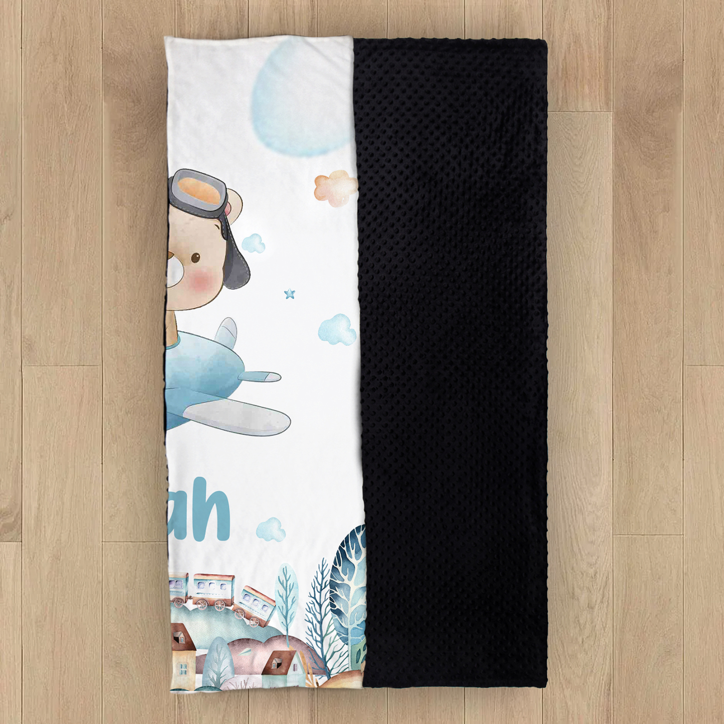 Couverture plaids polaire pilote 1 Prénom Personnalisé pour enfant