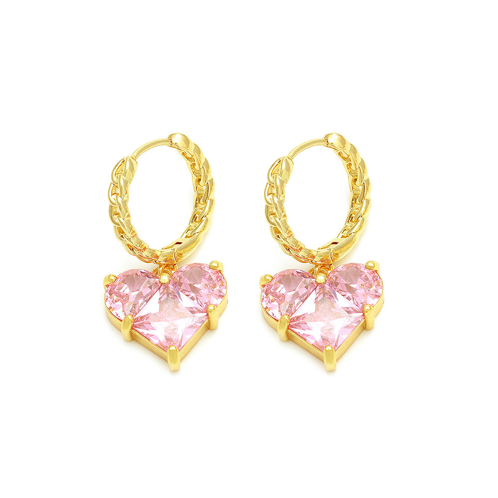 Boucles d'Oreilles Cœur et Perle pour Femmes