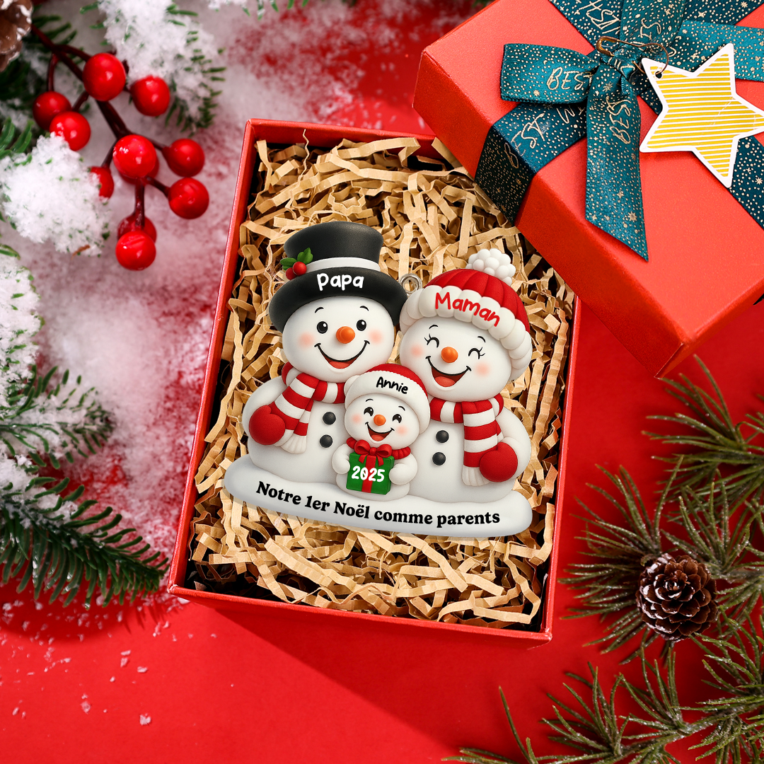 Décoration sapin de Noël Personnalisée - Notre 1er Noël comme parents
