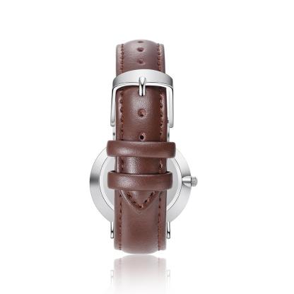 Montre Personnalisée Photo avec Gravure du prénom ou Message Bracelet en Cuir pour Femme