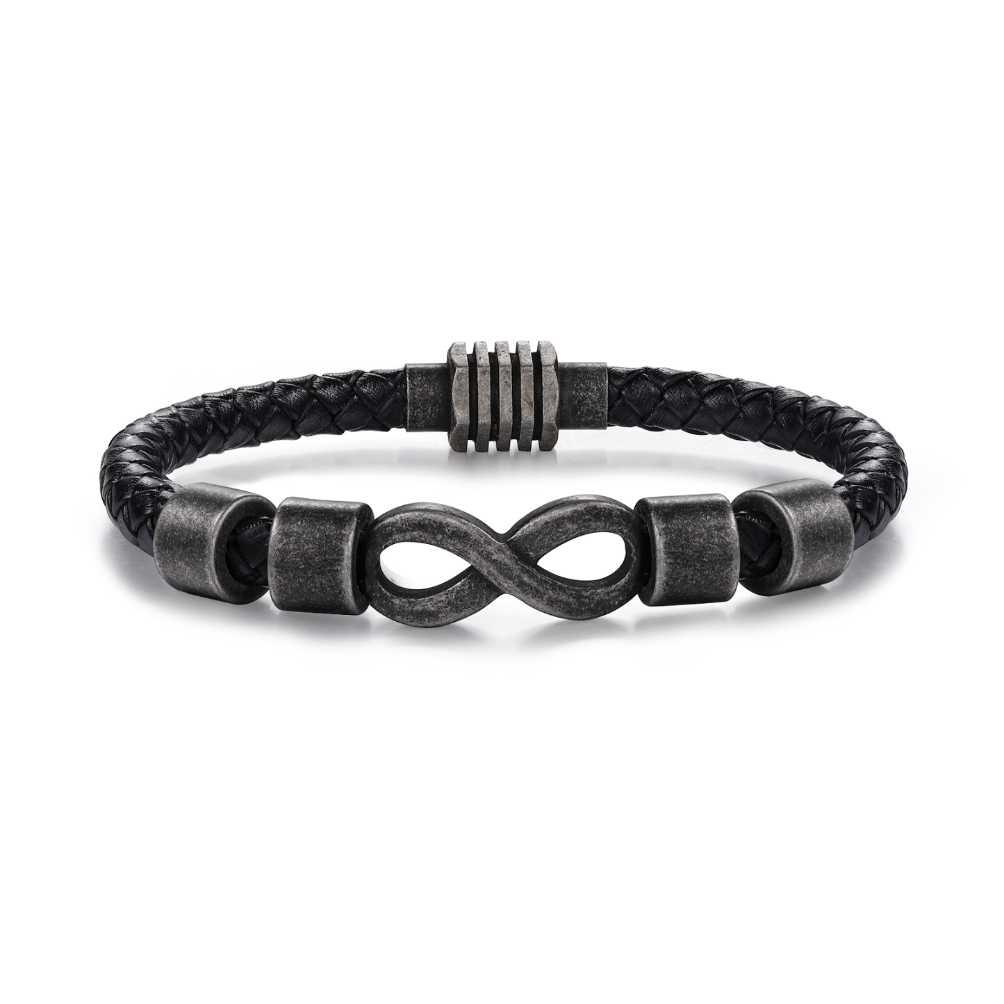 2-5 Noms Bracelet Infini Vintage Personnalisés avec Texte Bracelet Homme