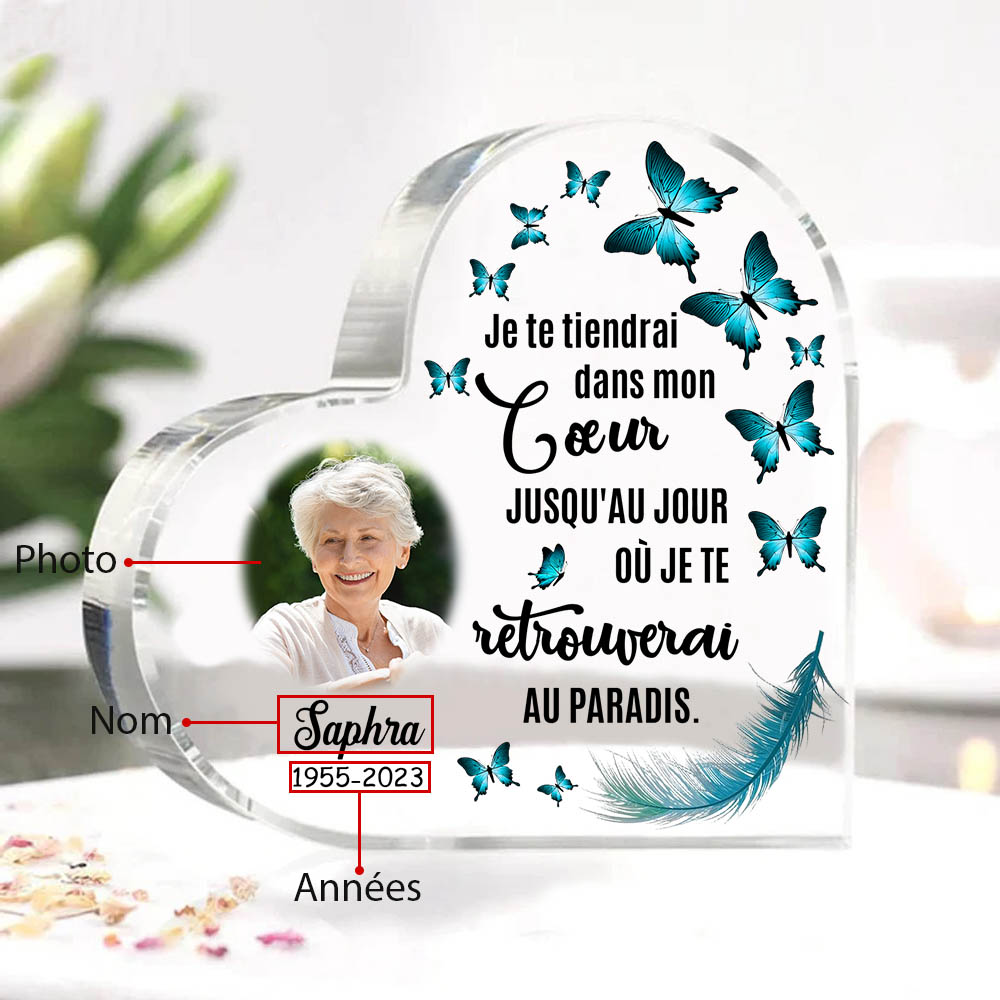 Plaque Funéraire Personnalisée - Plaque Mortuaire Avec Photo Et Texte