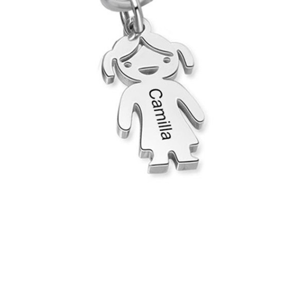 Breloques Enfant Gravé Pour Bracelet et Porte-Clés et Collier