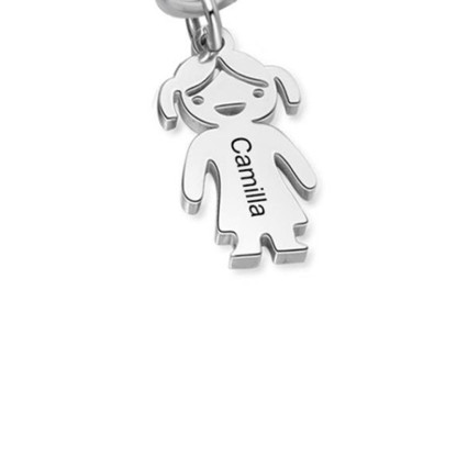 Breloques Enfant Gravé Pour Bracelet et Porte-Clés et Collier