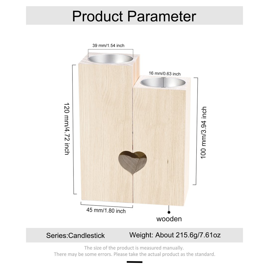 Bougeoirs en Bois promesse pinky sans bougie