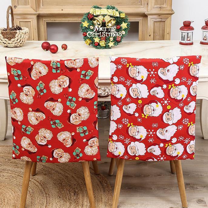 Housse de Chaise Noël Père Noël en Tissu Rouge Personnalisée Cadeau pour famille | Jessemade
