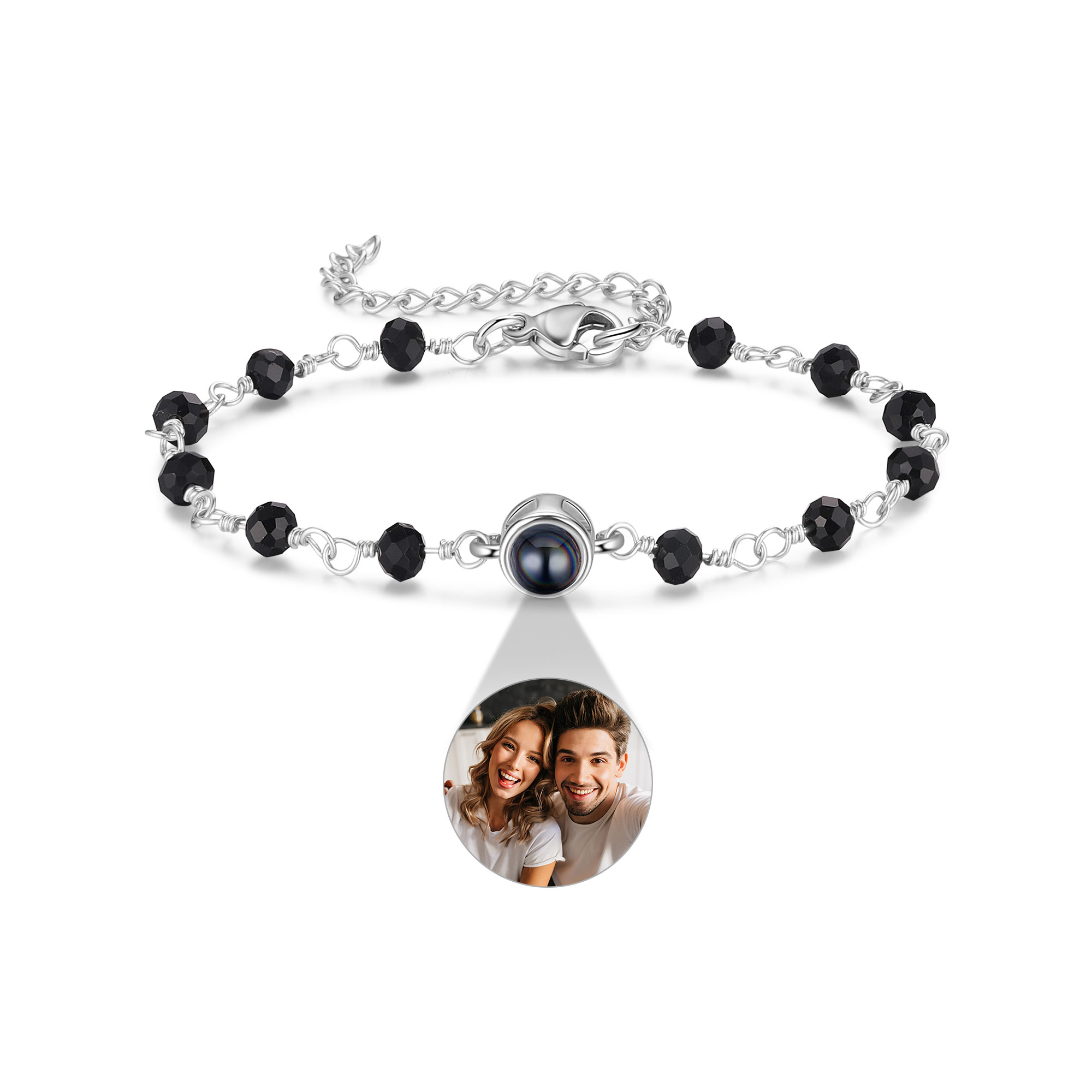 Bracelet Perlé Personnalisé avec Photo Bracelet Photo Projection｜Jessemade