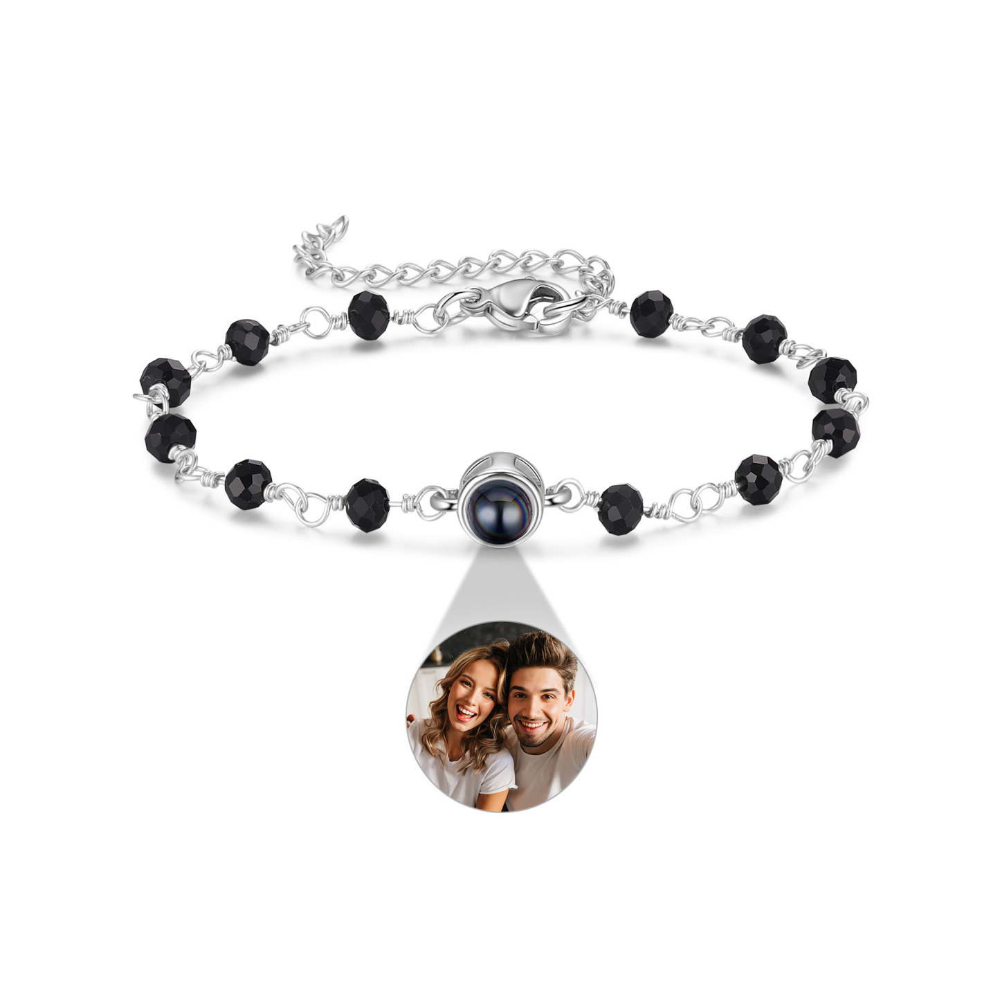 Bracelet Perlé Personnalisé avec Photo Bracelet Photo Projection｜Jessemade