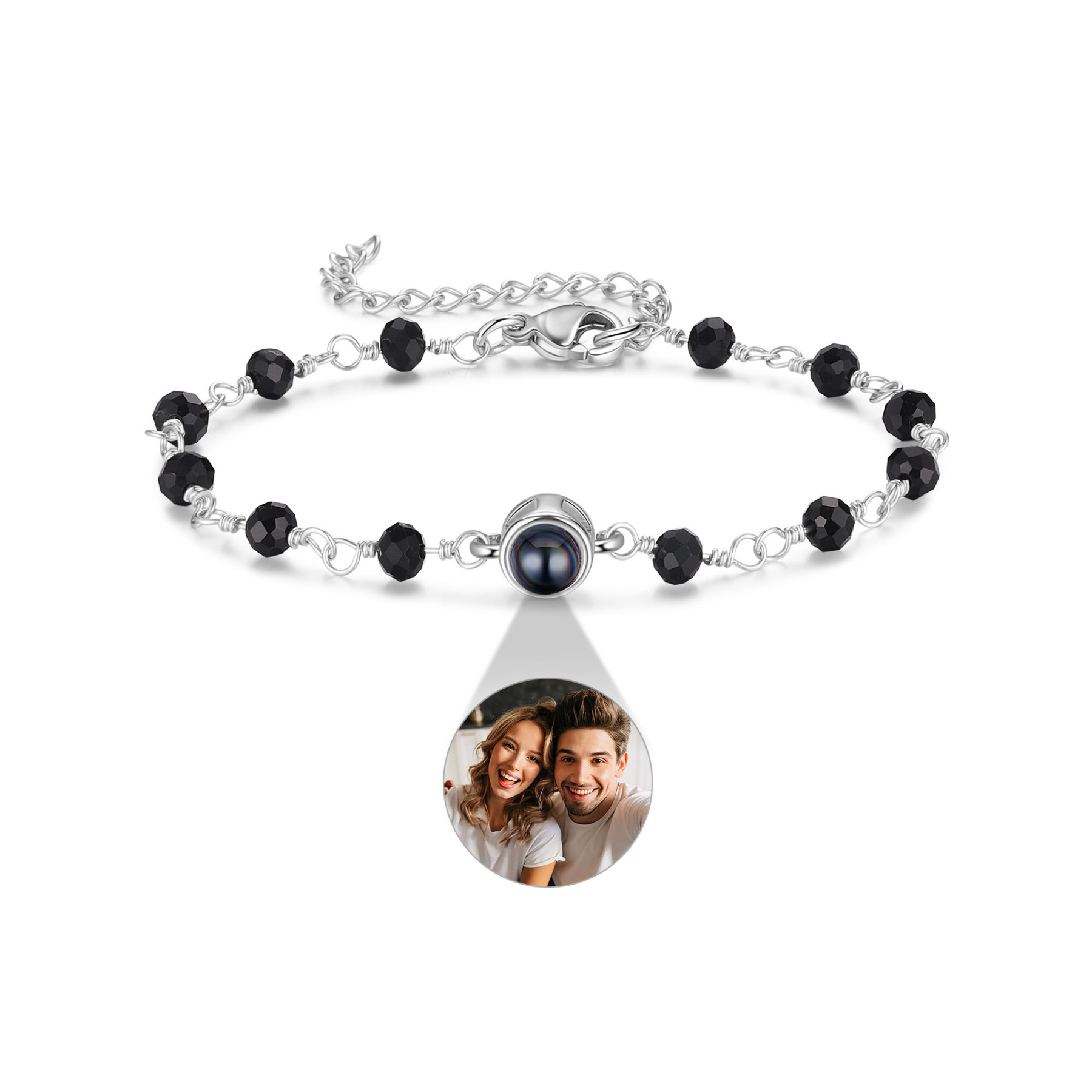 Bracelet Perlé Personnalisé avec Photo Bracelet Photo Projection|Jessemade