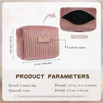 Trousse De Maquillage 1 Prénom Personnalisé Sac De Maquillage À Capacité Élevée Pour Femmes