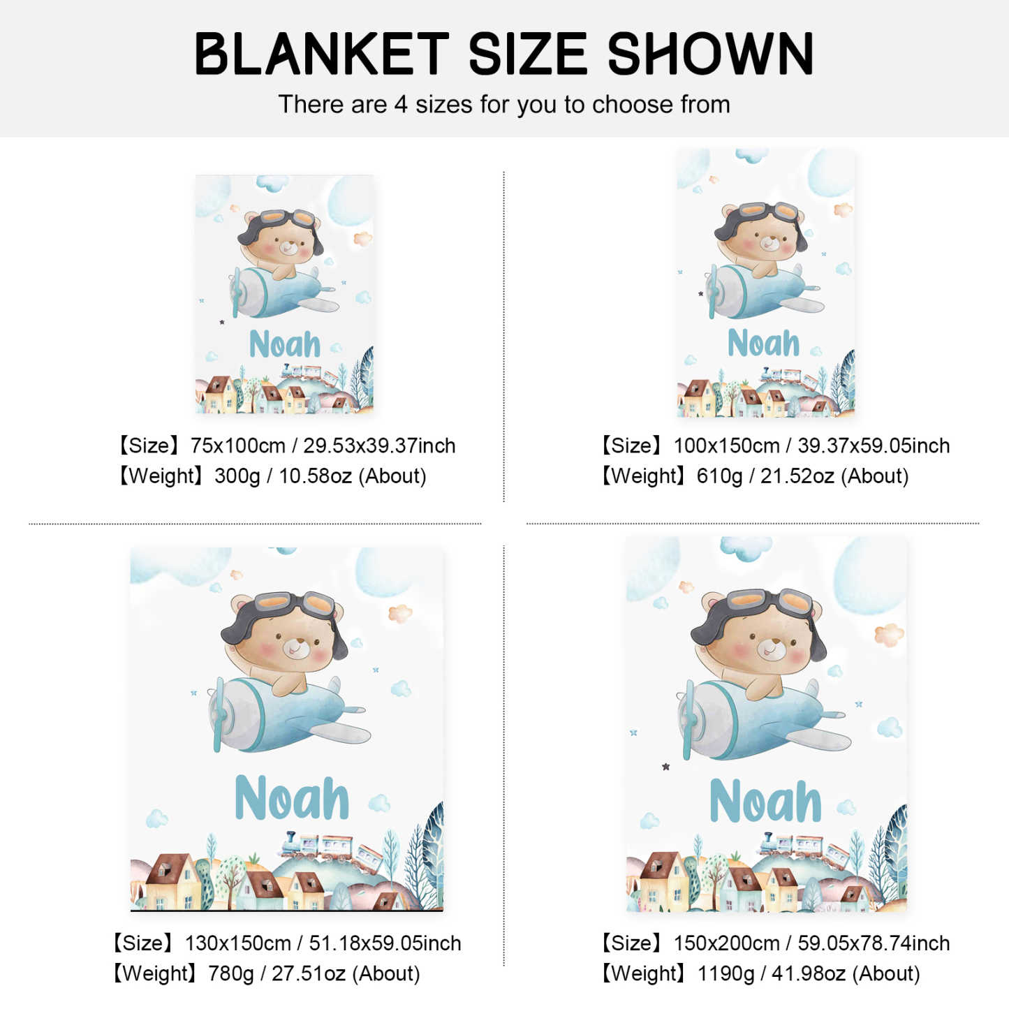Couverture plaids polaire pilote 1 Prénom Personnalisé pour enfant
