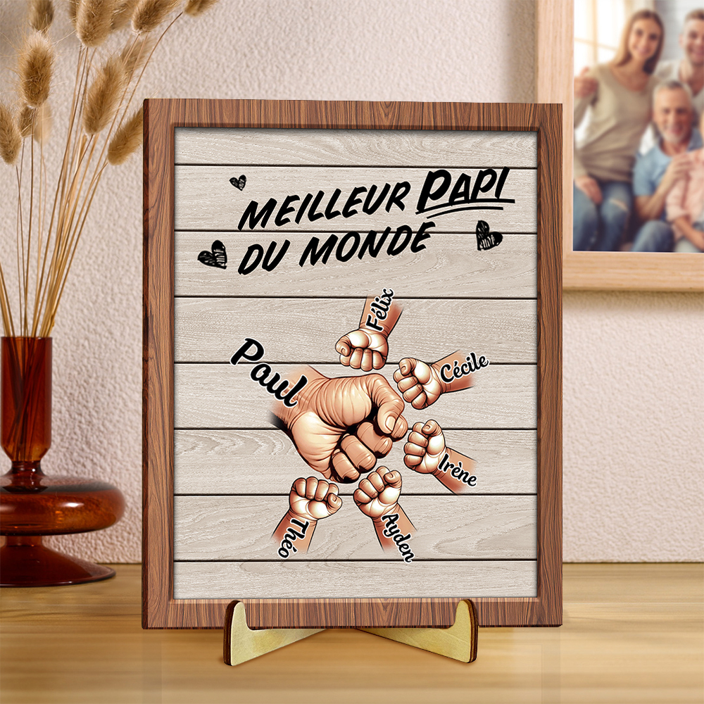 Cadeau personnalisé : meilleure plaque en bois « Meilleur Grand-père » d’Australie | Jessemade