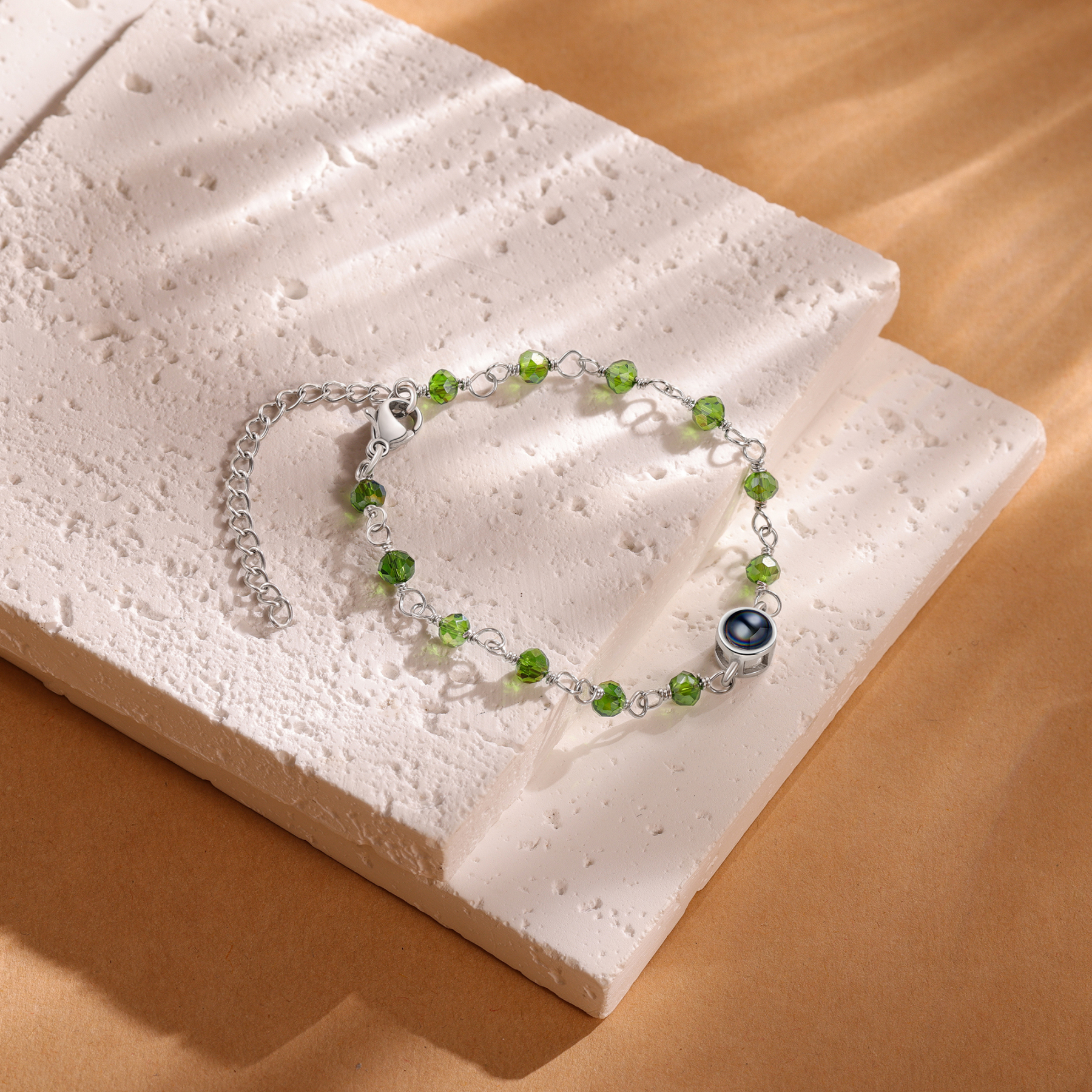 Bracelet Perlé Personnalisé avec Photo Bracelet Photo Projection|Jessemade