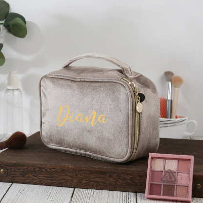 Trousse De Maquillage 1 Prénom Personnalisé Sac De Maquillage À Capacité Élevée Pour Femmes