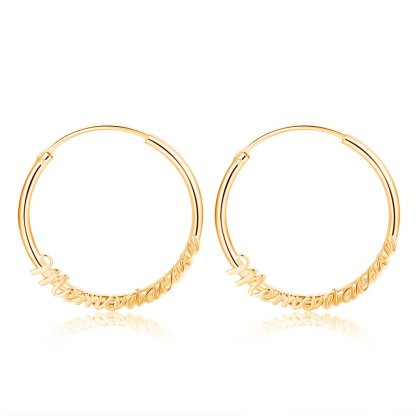 Boucles d'Oreilles 1 Prénom Personnalisée