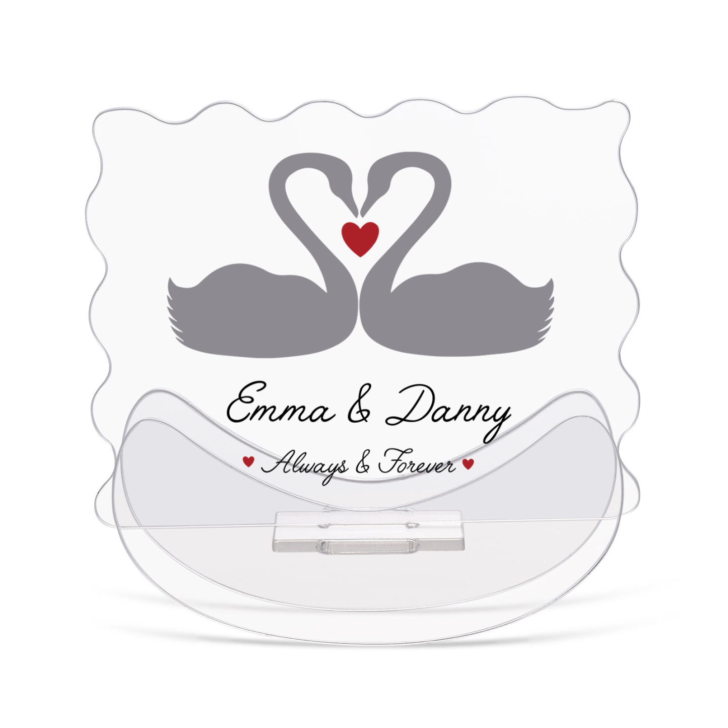 Ornements Panneau Acrylique 2 Prénoms Personnalisés avec Texte pour Couple