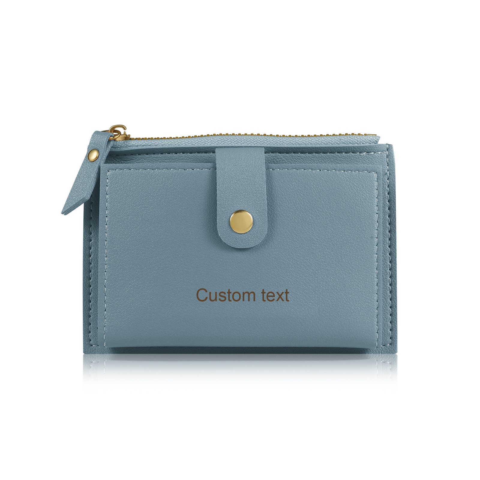 Portefeuille Femme Photo et Texte Personnalisés Porte-Monnaie Carte