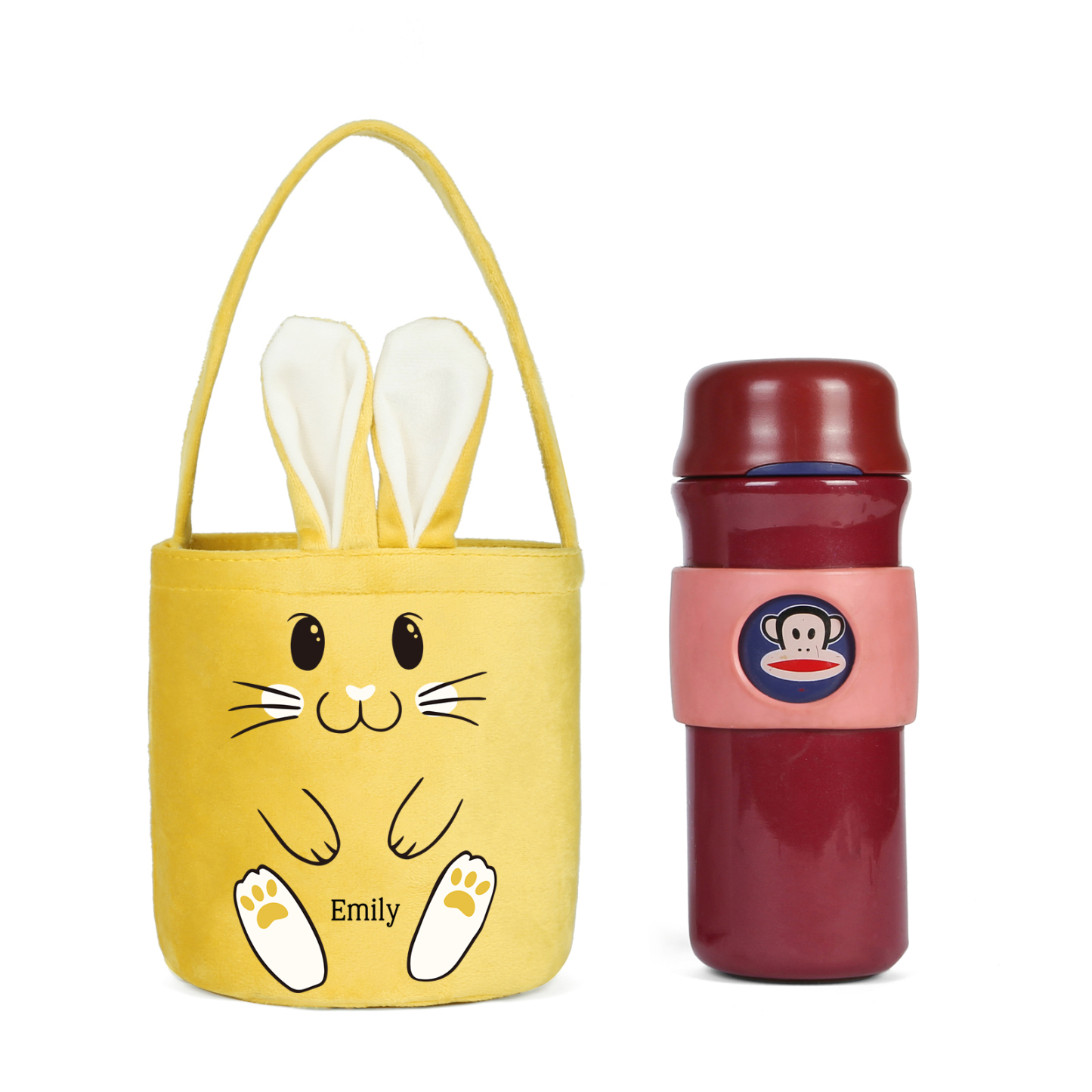 Sac de Pâques Lapin 1 Prénom Personnalisé Tote Bag Enfant