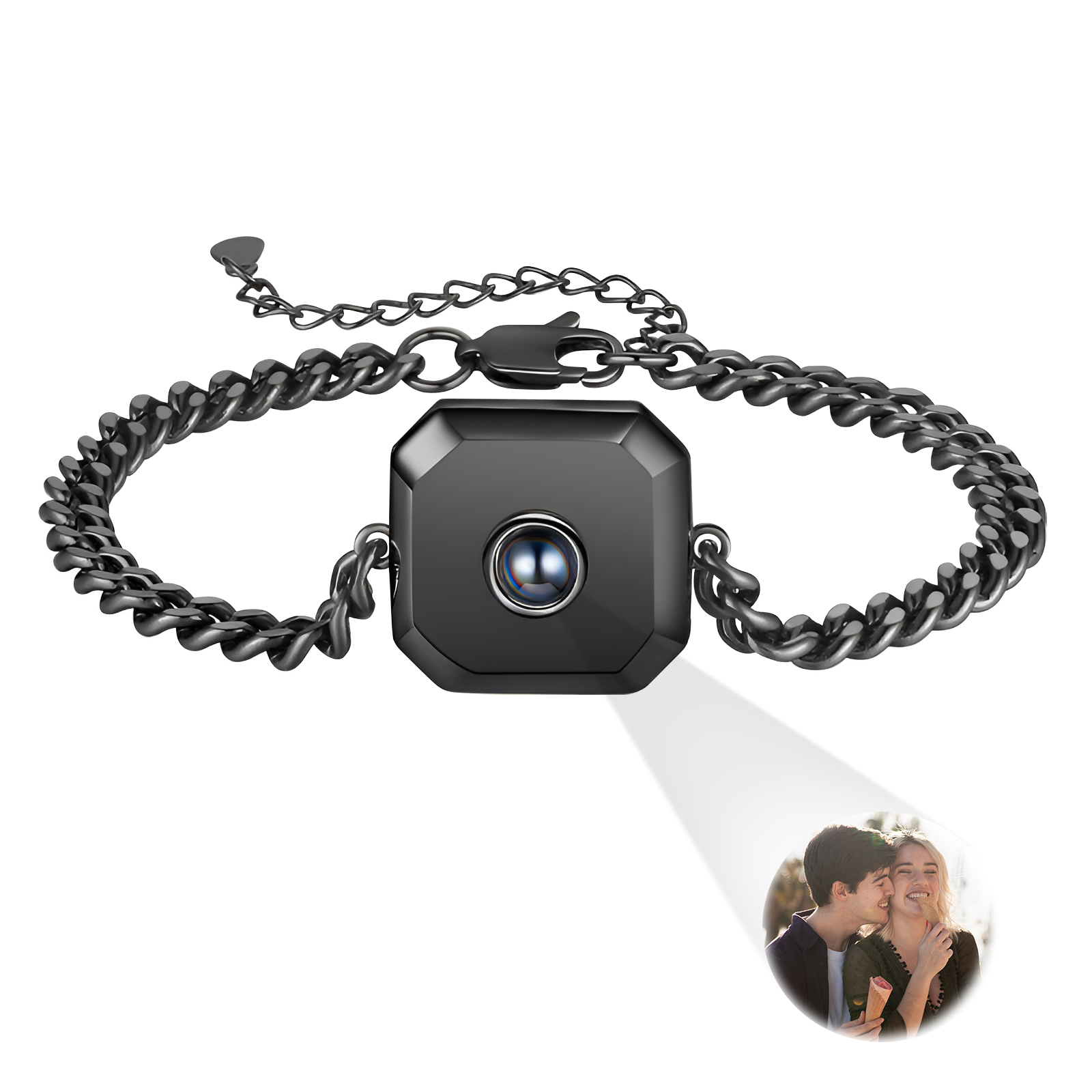 Bracelet Projection de Pierres 1 Photo Personnalisée