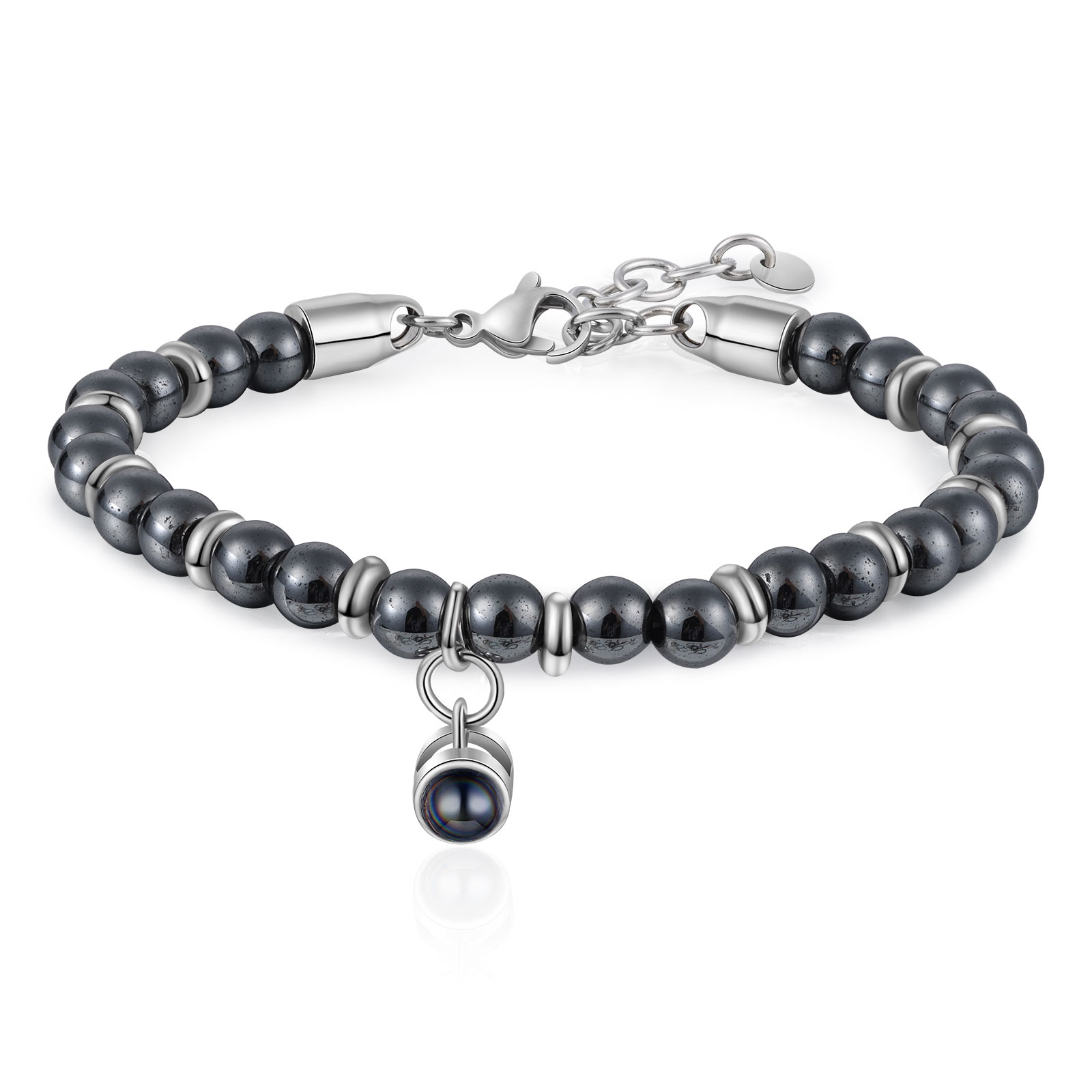 Bracelet Homme Projection de Pierres Photo Personnalisée