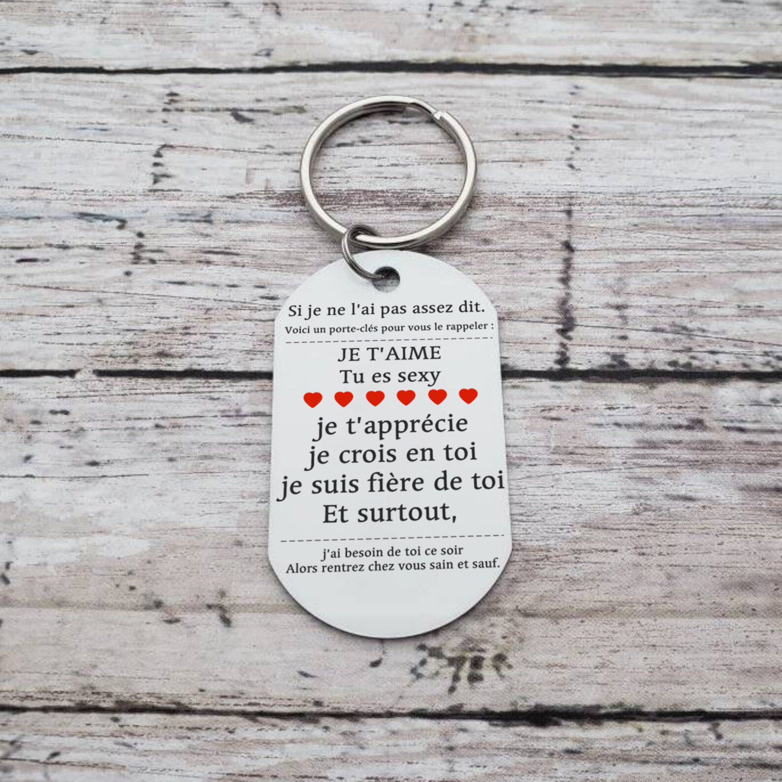 Porte-Clés 2 Prénoms Personnalisés pour Couple