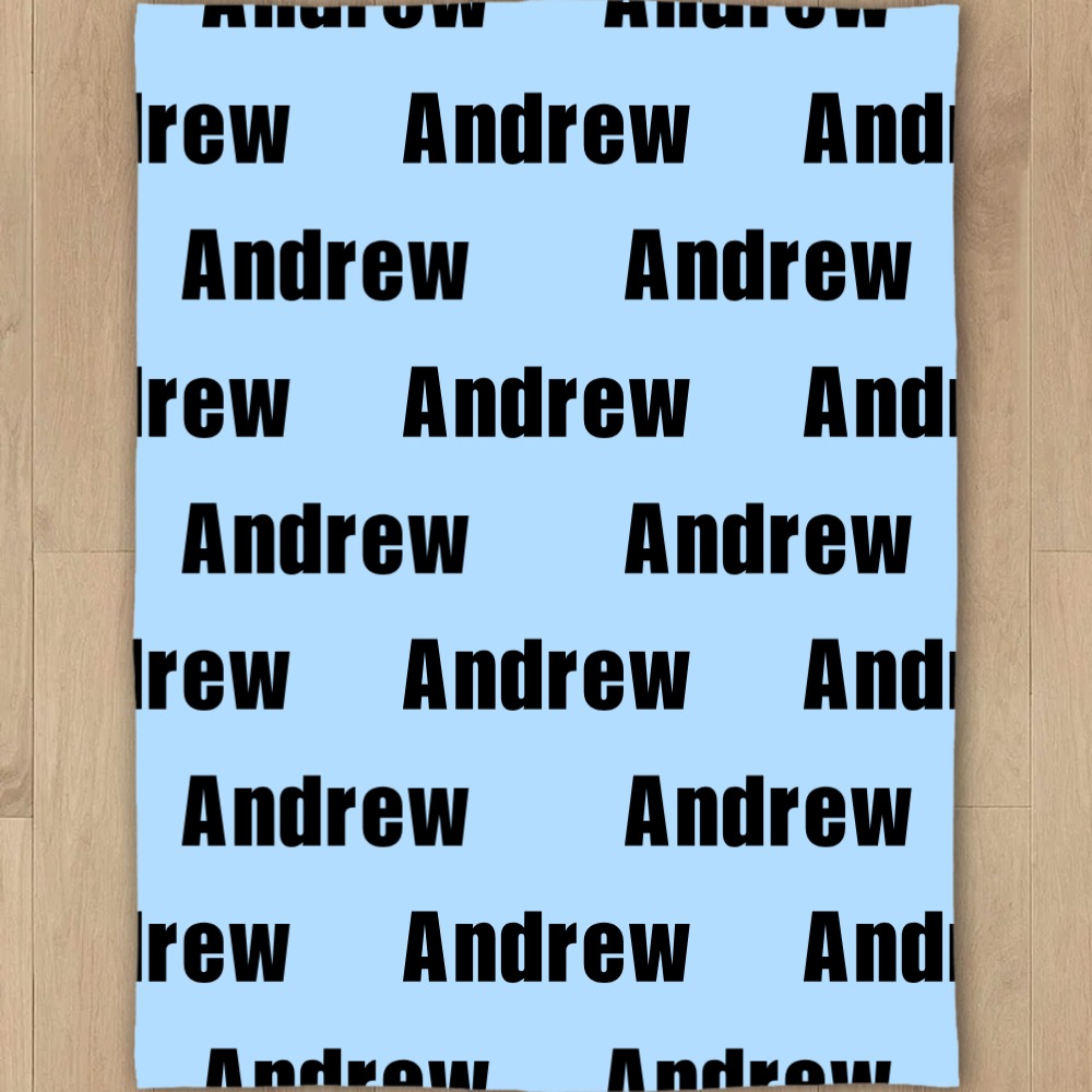 Plaid Personnalisé avec 1 Prénom Couverture en Flanelle Différentes couleurs au choix Cadeau pour Famille | Jessemade