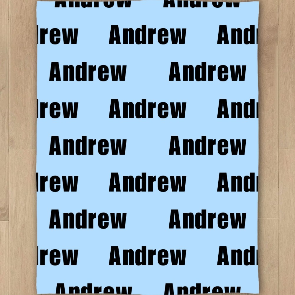 Plaid Personnalisé avec 1 Prénom Couverture en Flanelle Différentes couleurs au choix Cadeau pour Famille | Jessemade