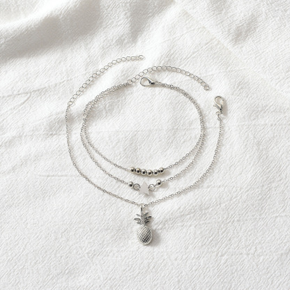 Bracelet de cheville bohème pendentif ananas