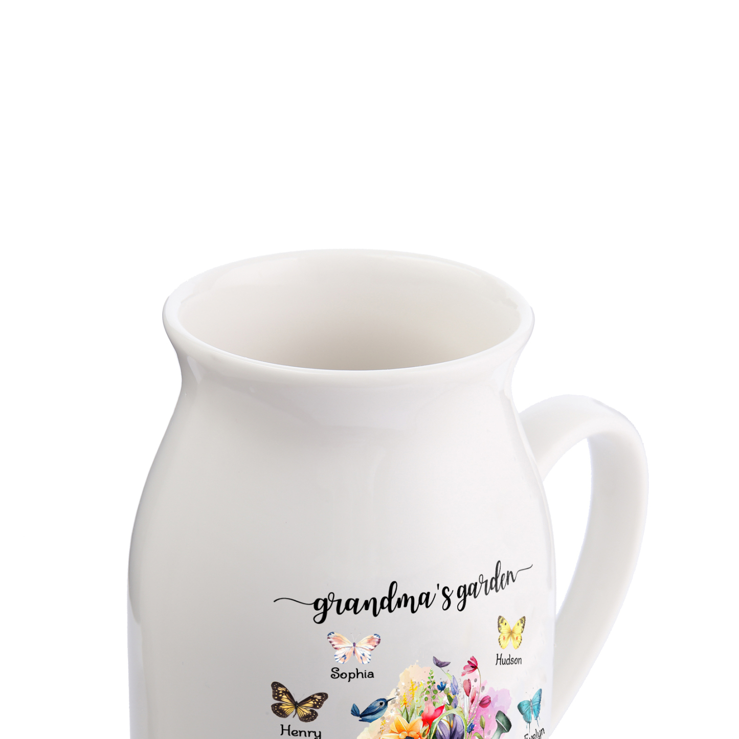 Vase à Fleurs 7 Prénoms Personnalisés avec 1 Texte Décoration de la Maison