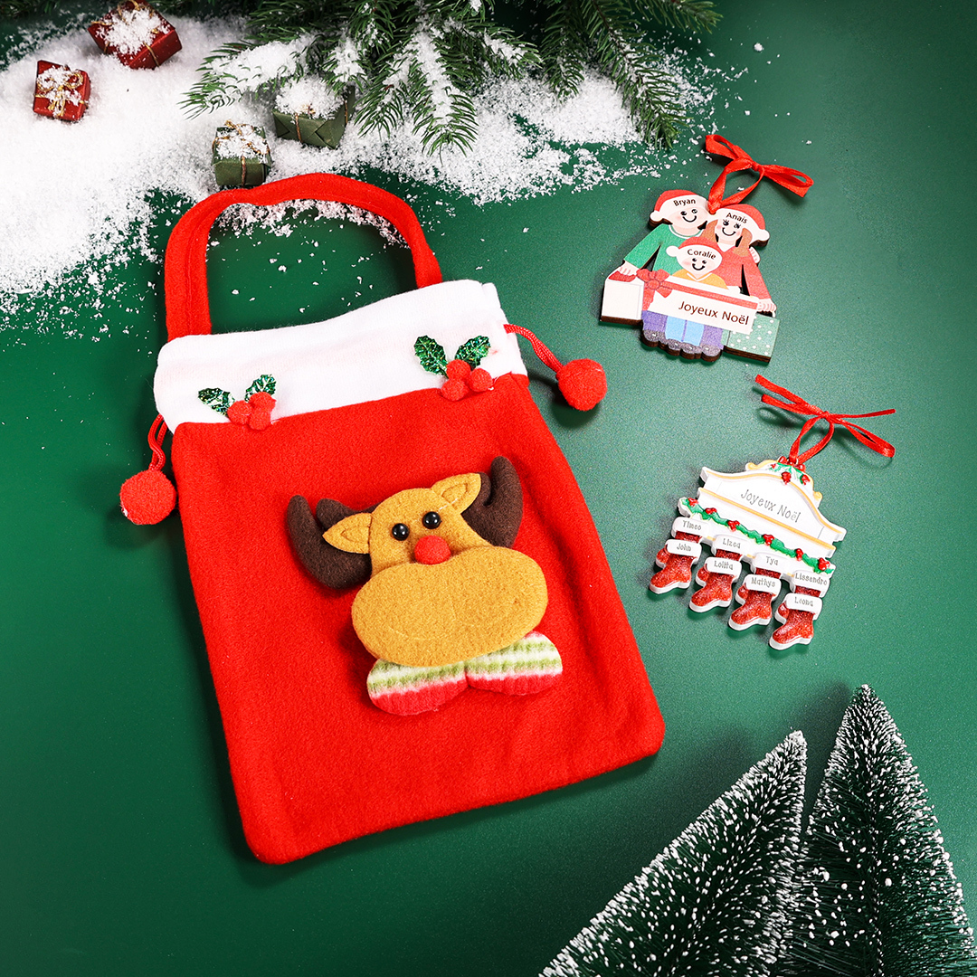 Sac cabas à fermeture de Noël