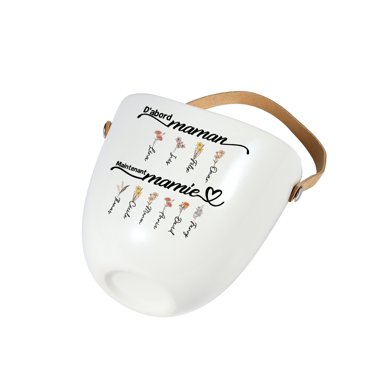 Pot mural Personnalisé en Céramique avec Fleur de Naissance