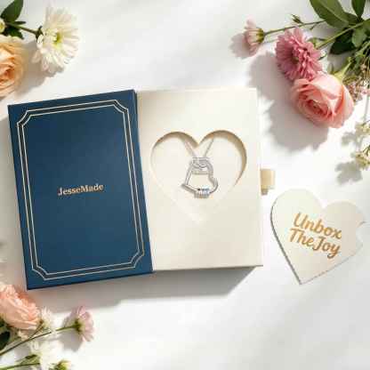 Collier Maman Personnalisé avec 1 à 5 Prénoms et Pierres de naissance, Cadeau fête des Mères