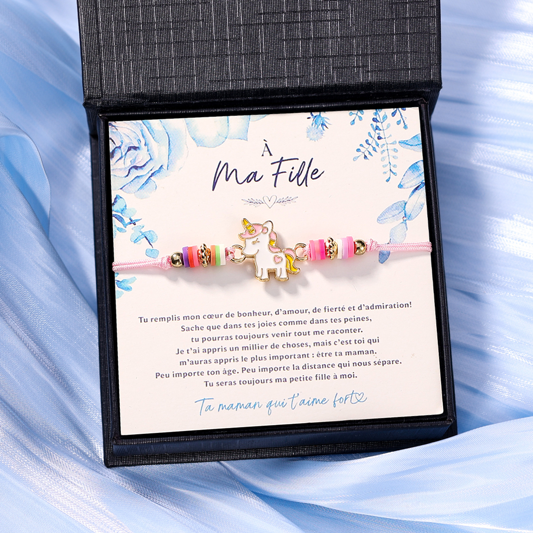 À Ma Fille Bracelet Licorne Bracelet Pour Enfant Cadeau pour enfant｜Jessemade