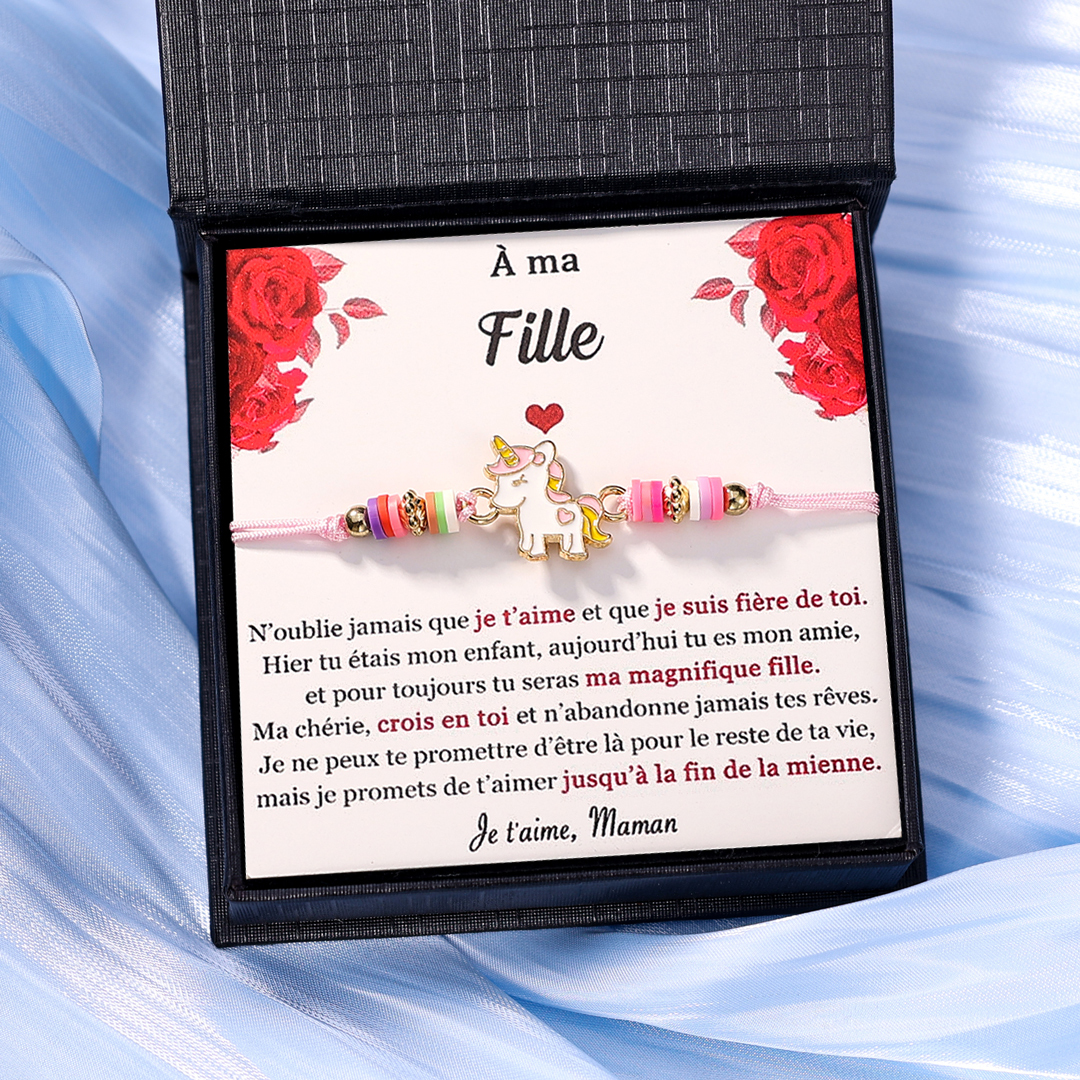À Ma Fille Bracelet Licorne Bracelet Pour Enfant Cadeau pour enfant｜Jessemade