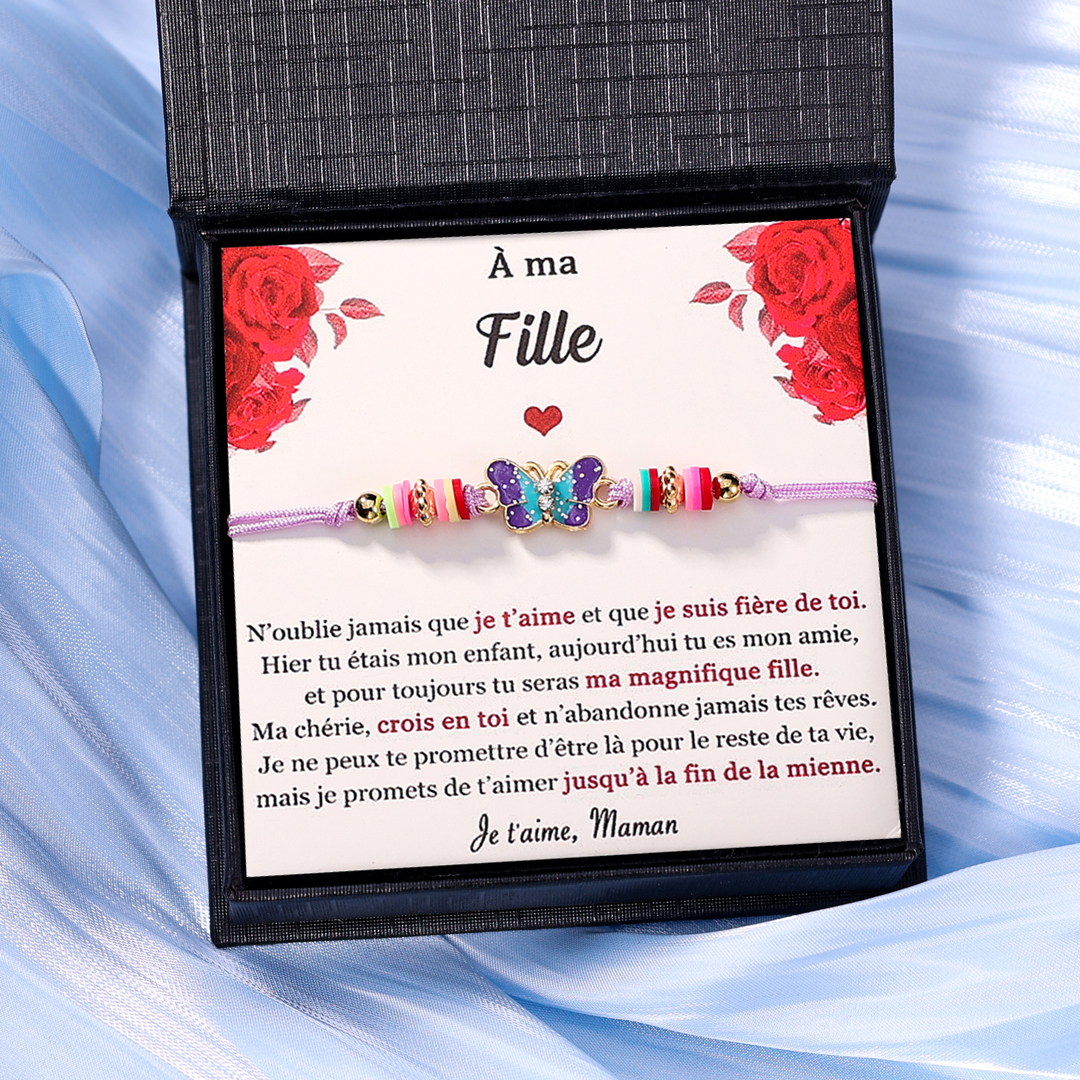 À Ma Fille Bracelet Papillon Bracelet Pour Enfant Cadeau pour enfant｜Jessemade