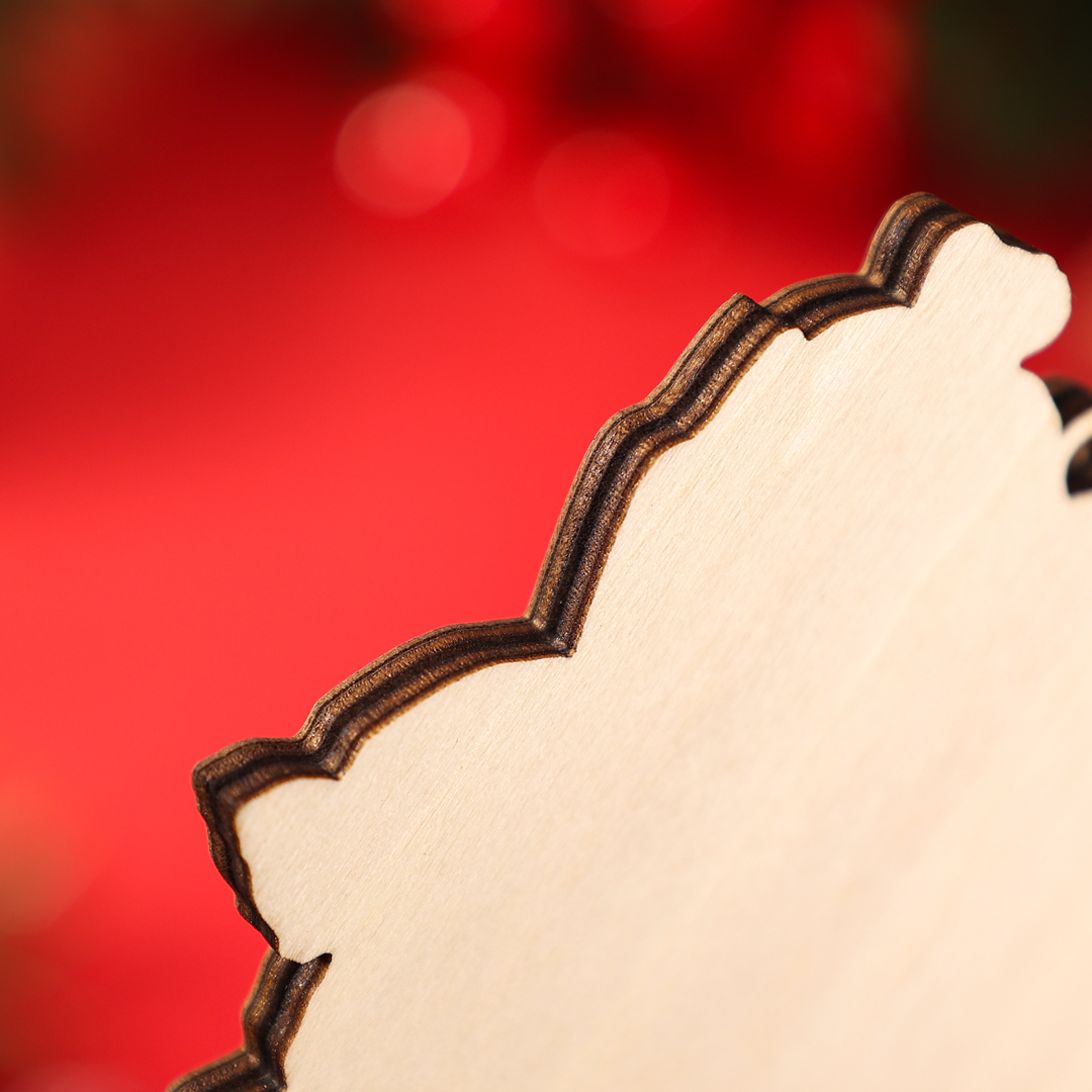 Décoration Sapin Noël Bonhomme de Neige 2 Prénoms Personnalisés avec Texte Ornement Sapin en Bois Cadeau pour Couple Saint valentin | Jessemade