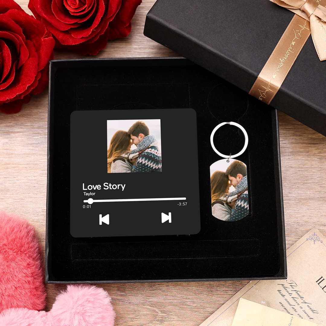 Coffret-Cadeau Personnalisé : Sticker Musical et Porte-Clés Unique | Jessemade