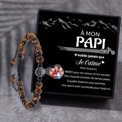 À mon Papi Bracelet Photo Projection Bracelet Personnalisé Cadeau pour