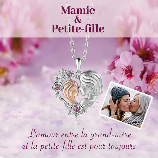 À Ma Petite-Fille-Collier mamie et petite fille Cœur