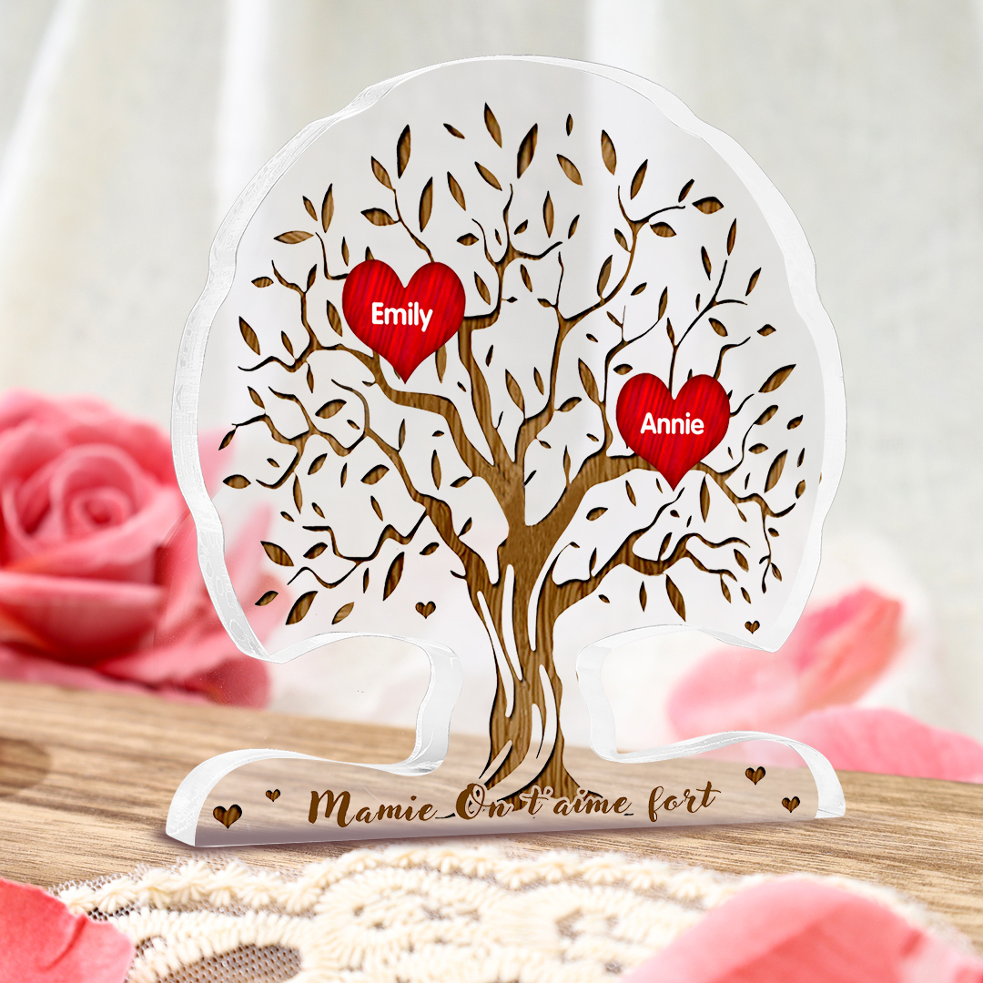 Arbre de Vie Personnalisé en Acrylique – Cadeau Émotionnel pour Mamie et Maman | Jessemade