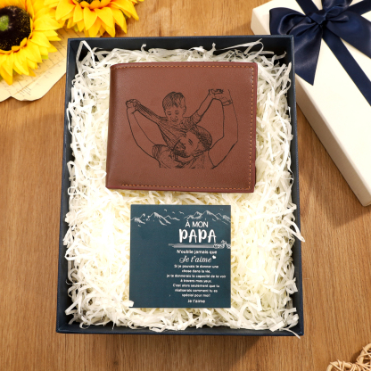 Portefeuille homme personnalisé avec photo et texte | Jessemade