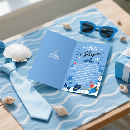 À mon Papa-Carte de Cadeau avec Message | Jessemade