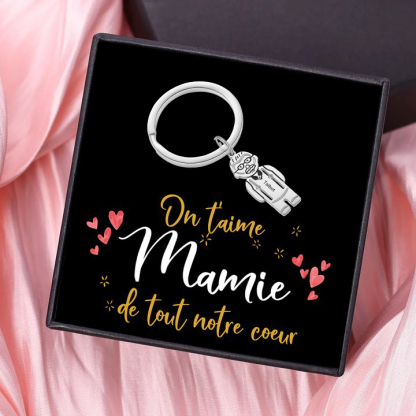 À ma Maman - Porte-Clés Personnalisé Avec 1 Prénom et 1 Breloque Enfant Porte-Clés pour Mère | Jessemade