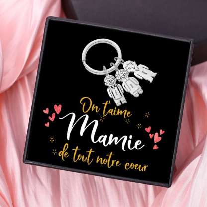 Porte-clés Personnalisé avec Figurines Gravées – Cadeau Unique et Émotionnel | Jessemade