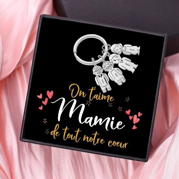 Porte-clés Personnalisé avec Figurines Gravées – Cadeau Émotionnel et Pratique | Jessemade
